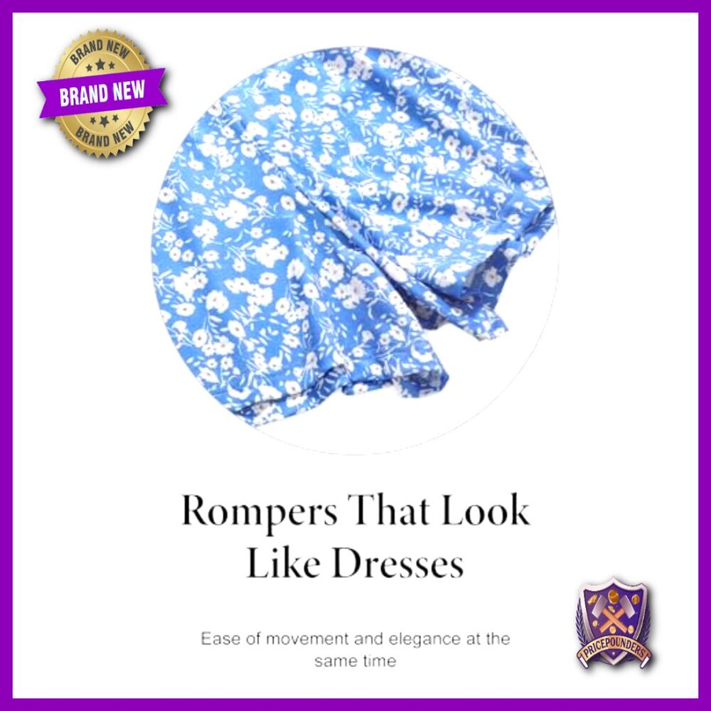 Small Halter Backless Romper With Pockets, Polyes… - image 6